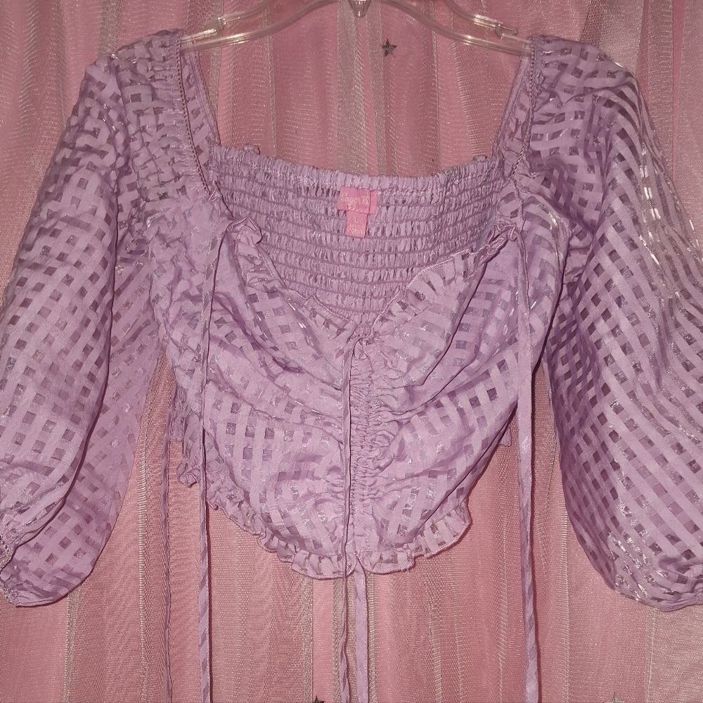 Lavender Ruched Women's Top